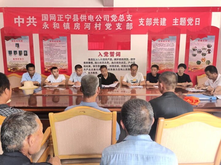 國網(wǎng)正寧供電公司黨總支與正寧縣房河村黨支部開展結對共建活動
