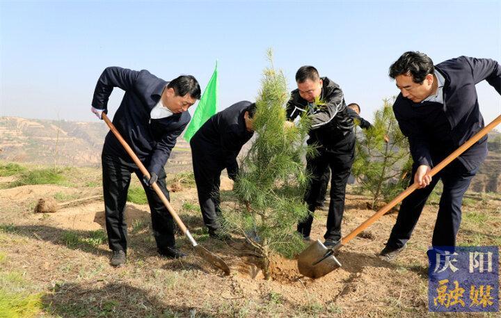 慶陽(yáng)市2023年市級(jí)機(jī)關(guān)義務(wù)植樹活動(dòng)在慶城縣舉行