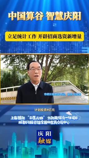 慶陽(yáng)市統(tǒng)計(jì)局黨組書(shū)記、局長(zhǎng) 代永宏：數(shù)據(jù)賦能 統(tǒng)計(jì)助力 加速項(xiàng)目落地