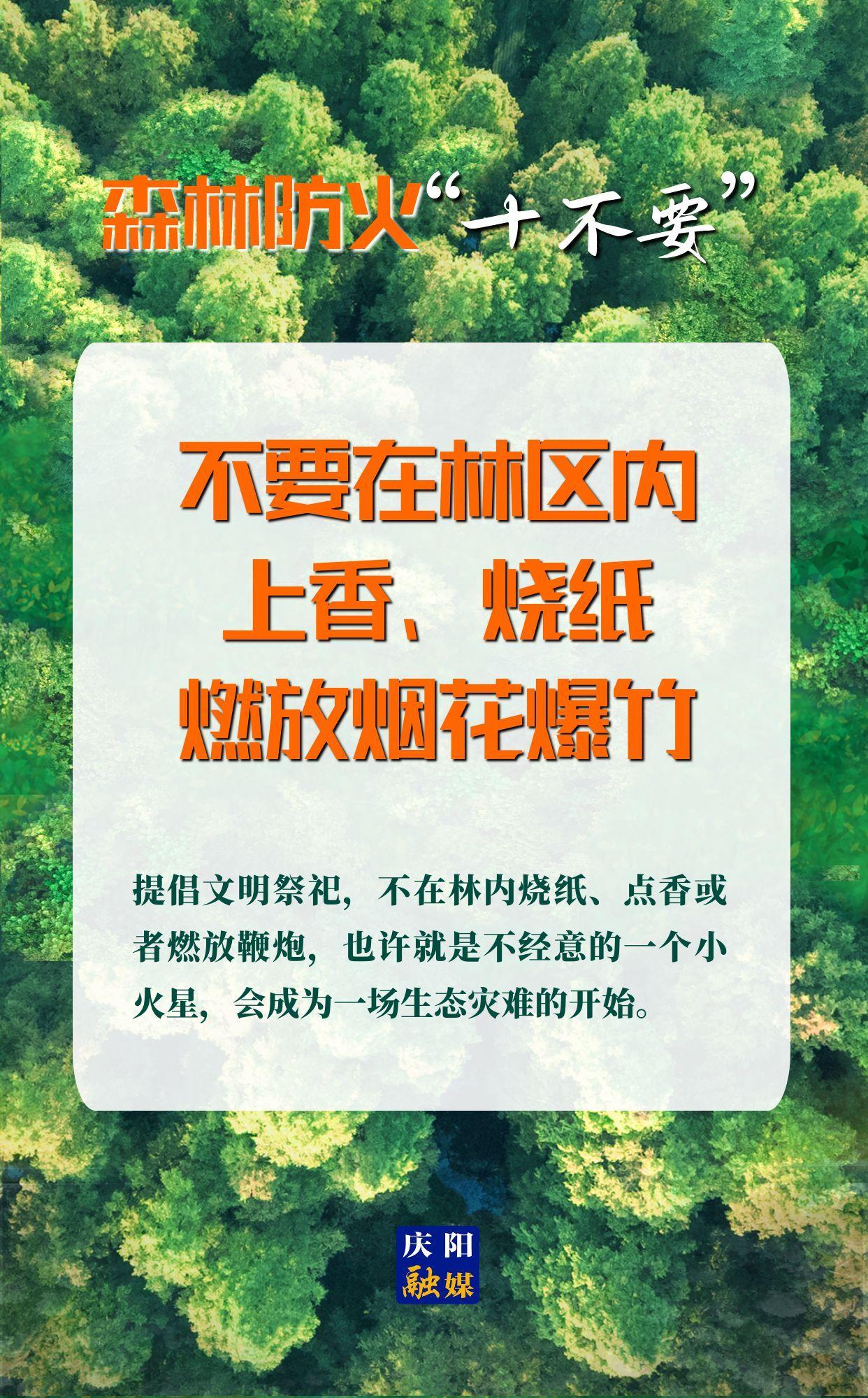 【微海報(bào)】森林防火“十不要”④丨不要在林區(qū)內(nèi)上香、燒紙、燃放煙花爆竹