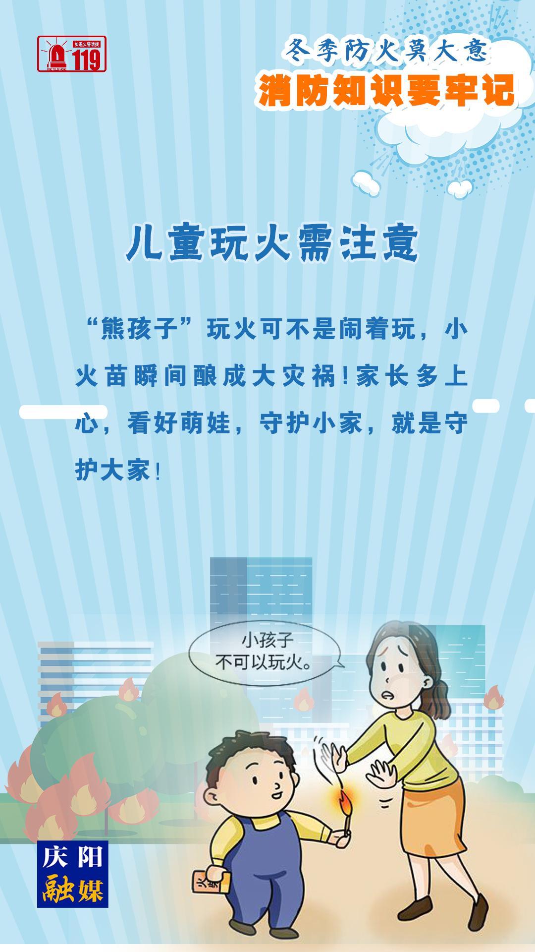 【微海報(bào)】冬季防火莫大意，兒童玩火需注意！